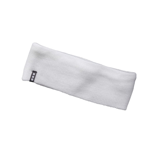 Front View of White Unisex SUCCINCT Knit Headband