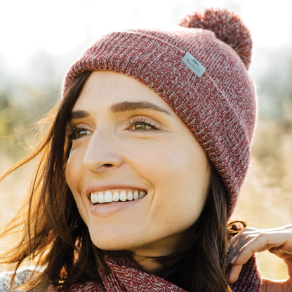 Front View of Red Unisex SHELTY Roots73 Knit Toque