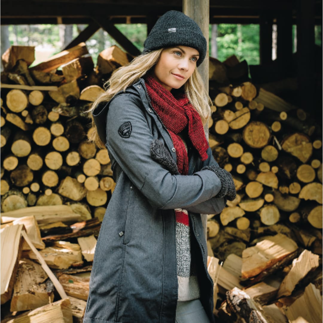 Black Unisex Wallace Roots73 Knit Scarf