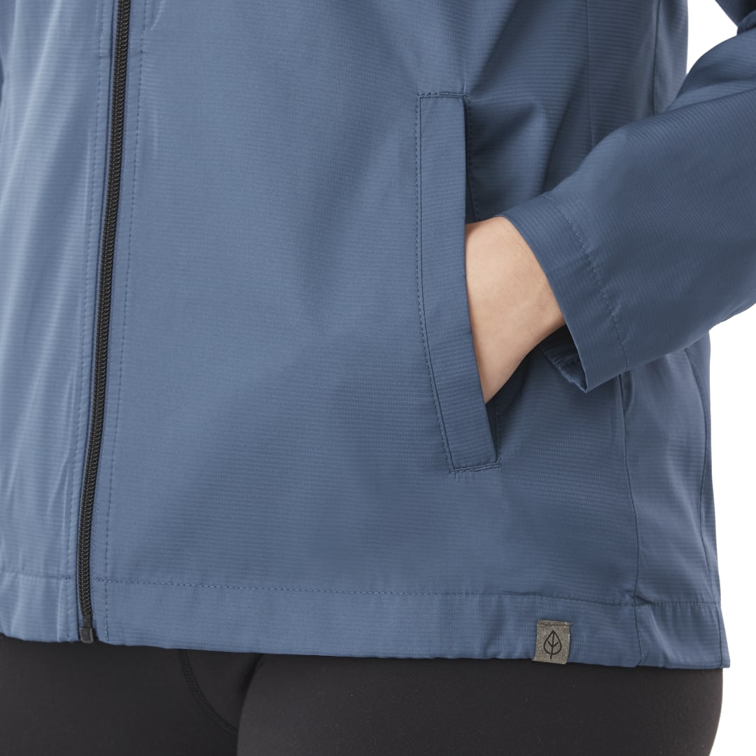 Front View of Blue MORGAN Eco Jacket - Women's  - XS