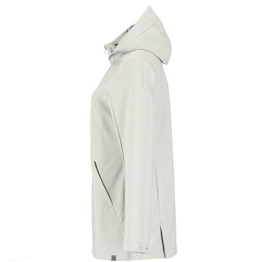 Front View of Grey MANZANO Eco Softshell Jacket - Women's  - XS