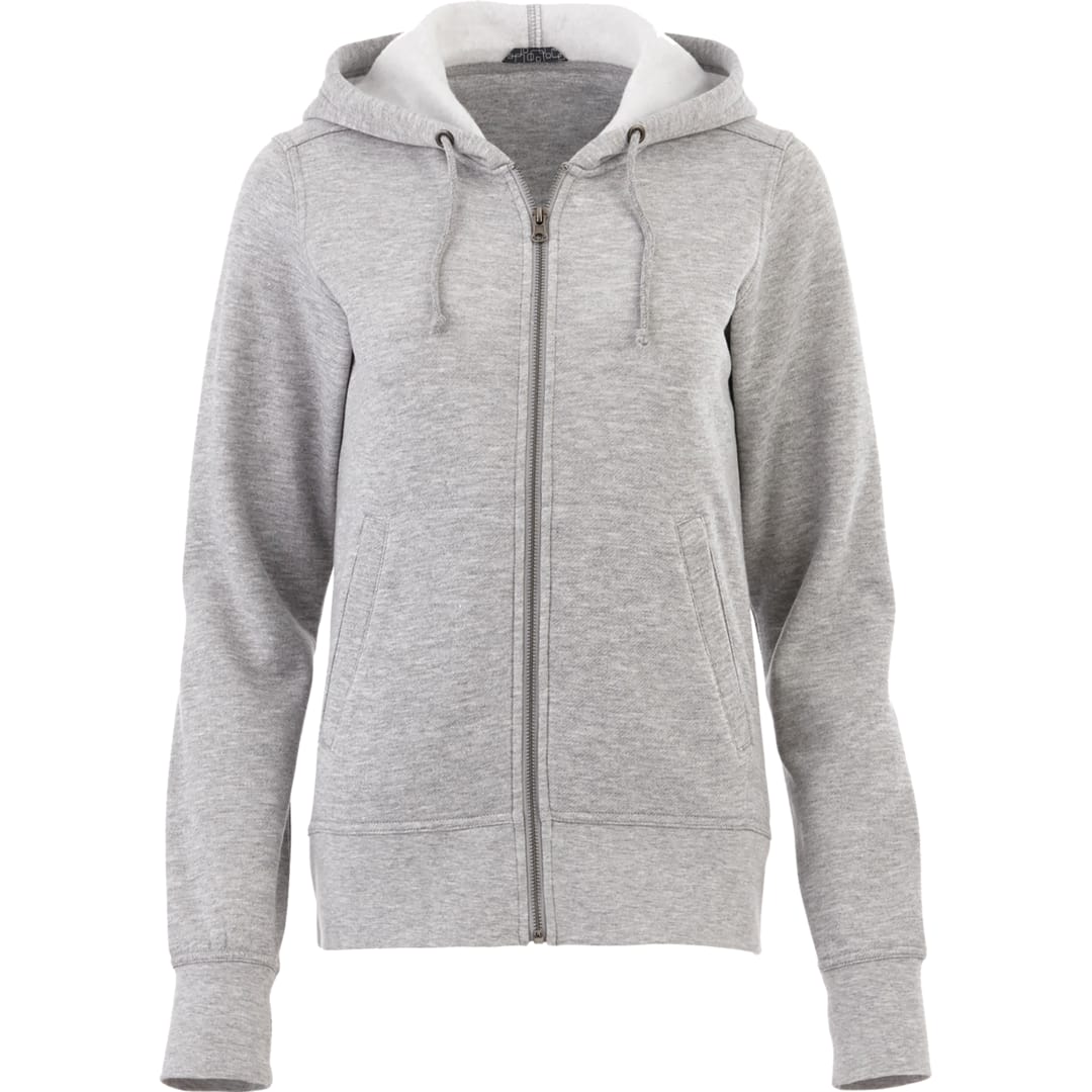 Front View of Grey Women's CYPRESS Fleece Zip Hoody  - XS