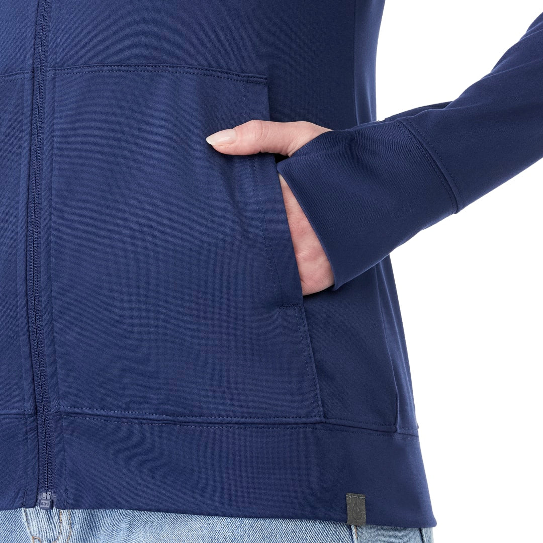 Black Women's LAVAR Eco Knit Full Zip Hoody  - S