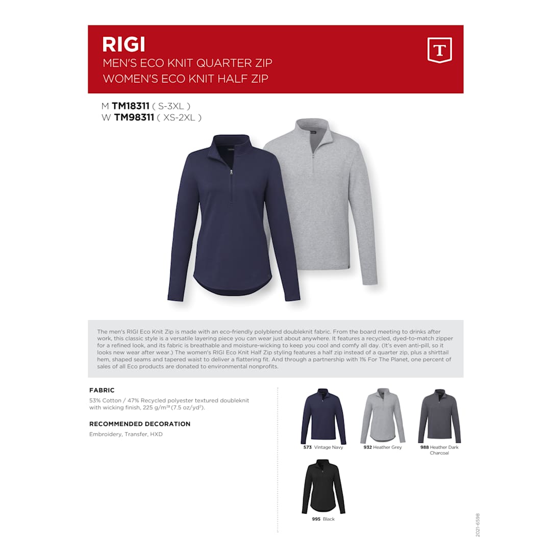Women's RIGI Eco Knit Half Zip