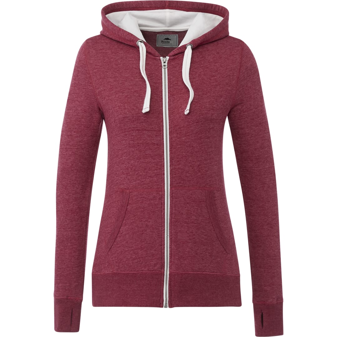 Front View of Red Women's Sandylake Roots73 F/Z Hoody  - XS
