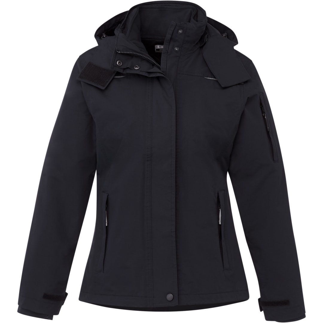 Front View of Blue Womens DUTRA 3-in-1 Jacket  - XS