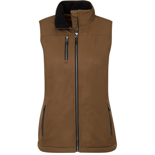 Front View of Brown HARDY Eco Vest - Women's  - XS