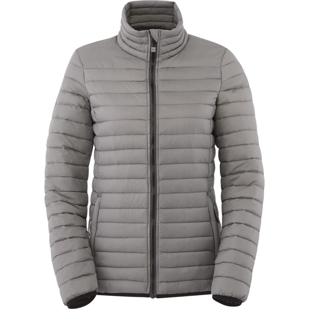 Front View of Grey Women's BEECHRIVER Roots73 Down Jacket  - XS