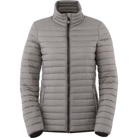 Front View of Grey Women's BEECHRIVER Roots73 Down Jacket  - XS