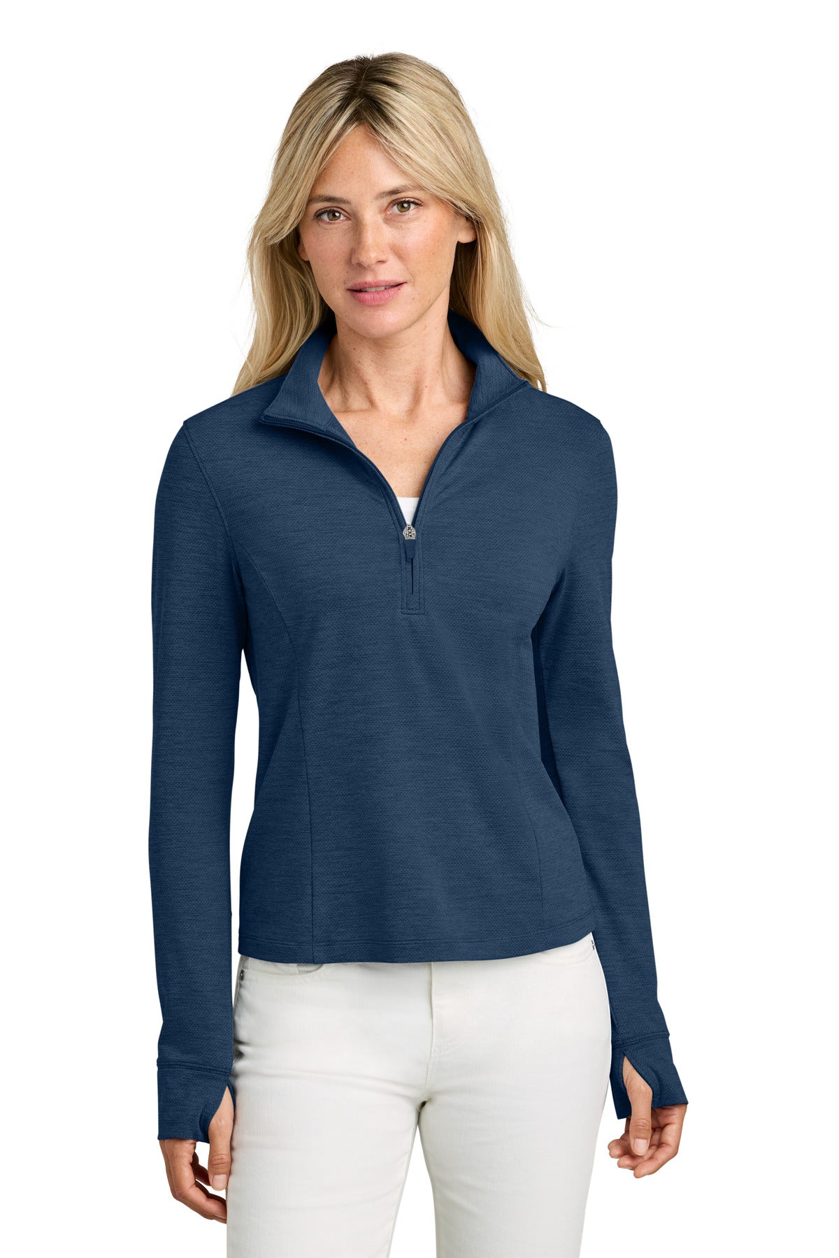 SanMar TMA42778_navyheather_model_front.jpg