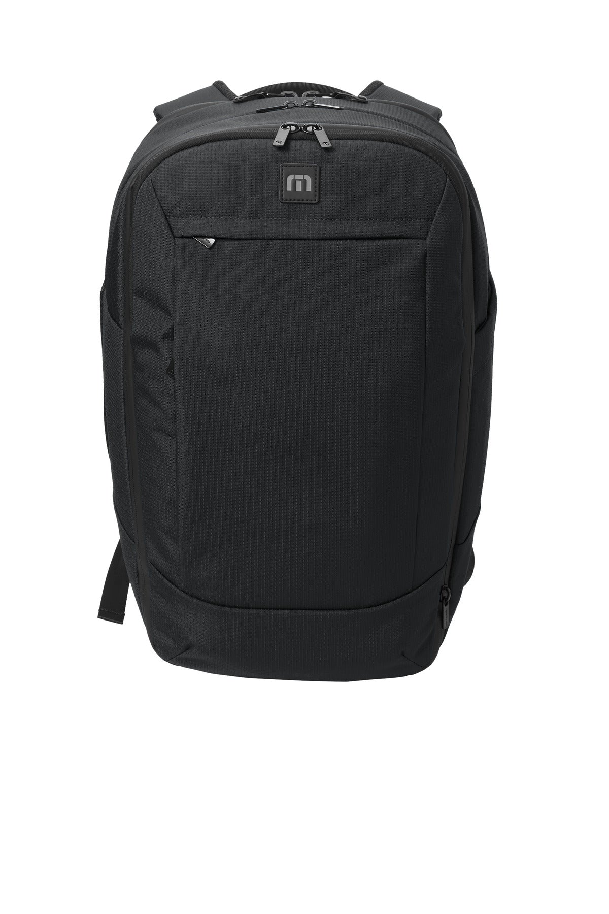 Front View of Black TravisMathew Lateral Backpack TMB107