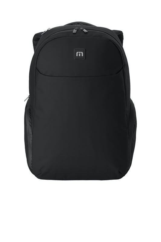 Front View of Black TravisMathew Recess Backpack TMB109