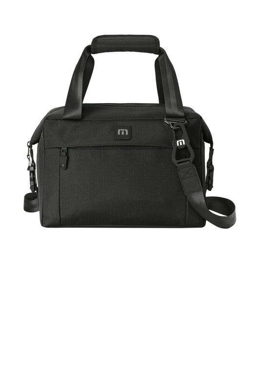 Front View of Black TravisMathew Chill'n 12-Can Cooler TMB600