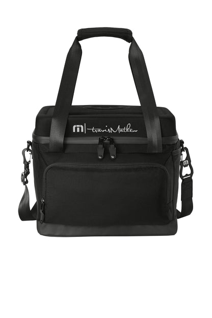 Front View of Black TravisMathew Cruise 24-Can Cooler TMB601