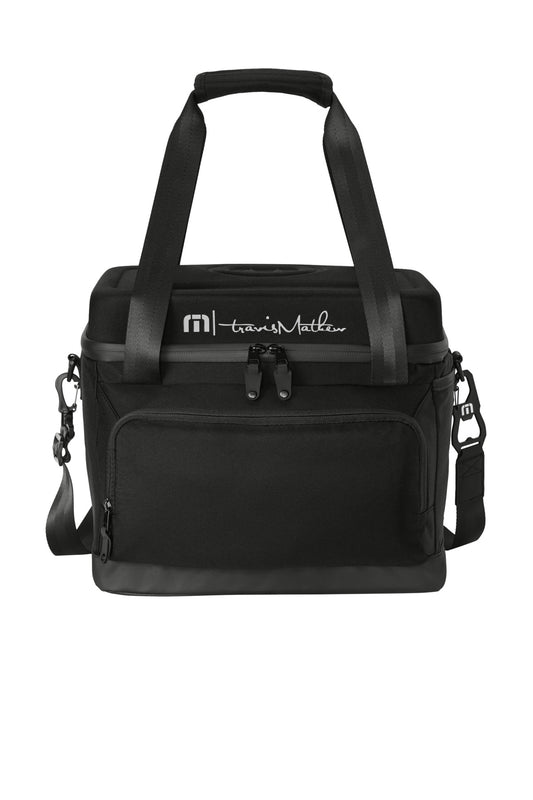 Front View of Black TravisMathew Cruise 24-Can Cooler TMB601