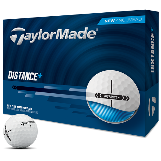 White TaylorMade Distance Plus Golf Balls