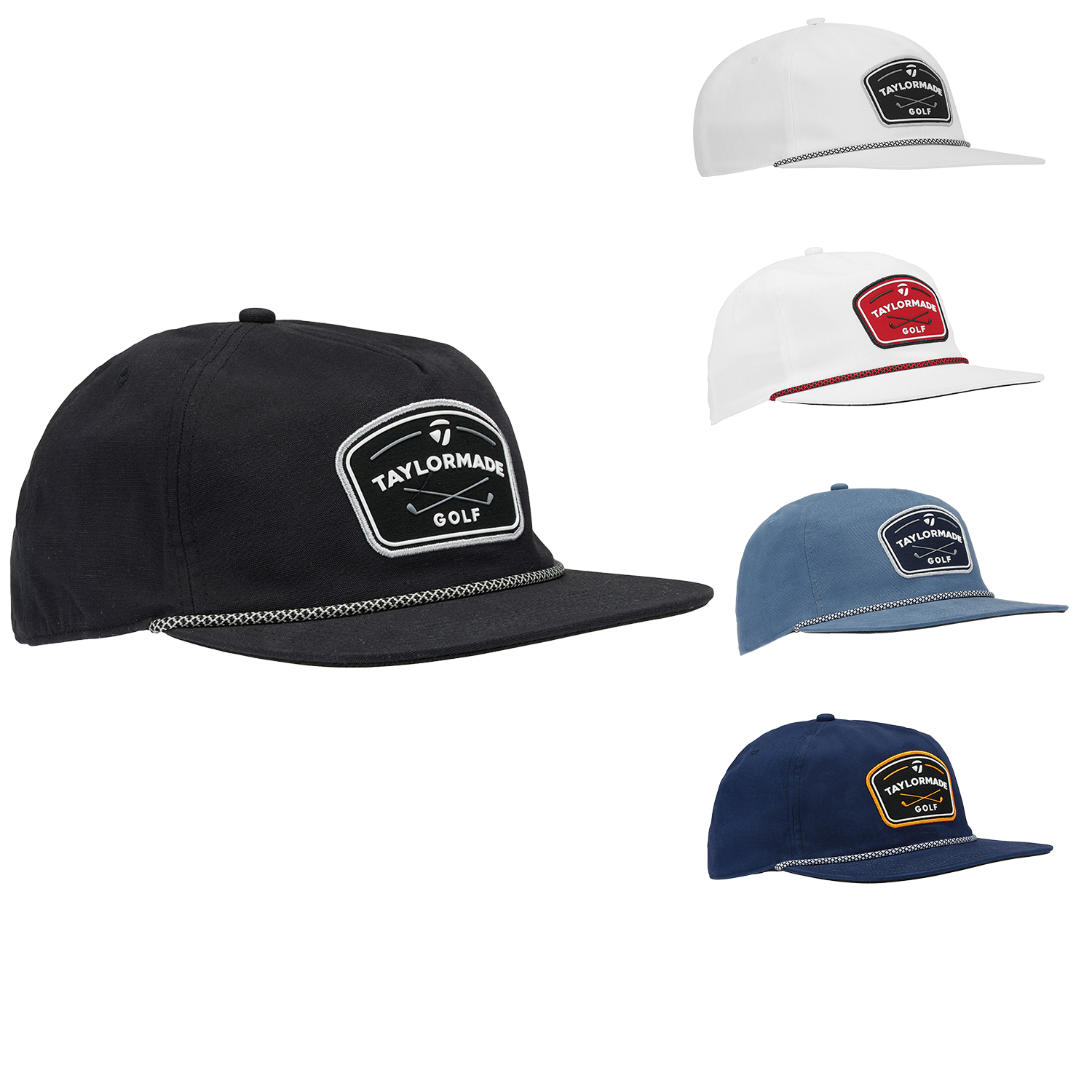 Black TaylorMade Lifestyle Rope Golf Cap