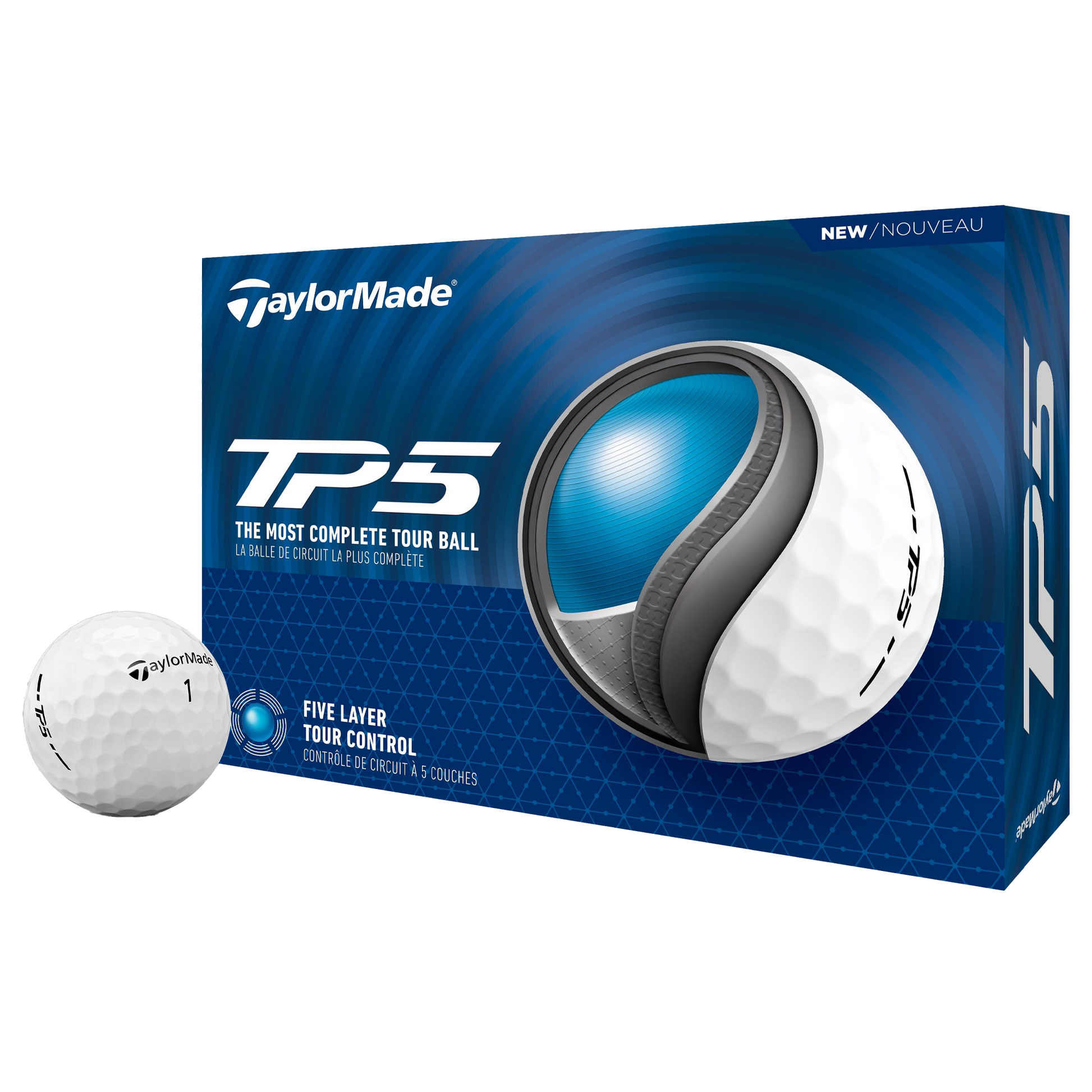 White TaylorMade TP5 Golf Ball