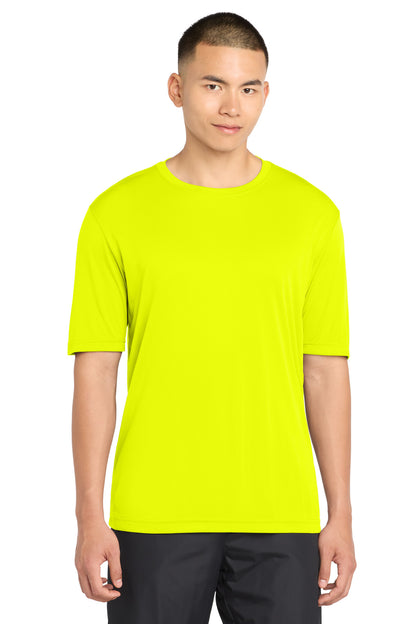SanMar TST350_neonyellow_model_front.jpg