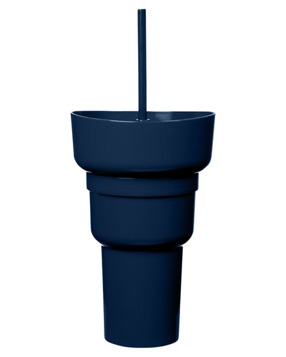 1L Recycled PP Stadium Tumbler with Snack Bowl