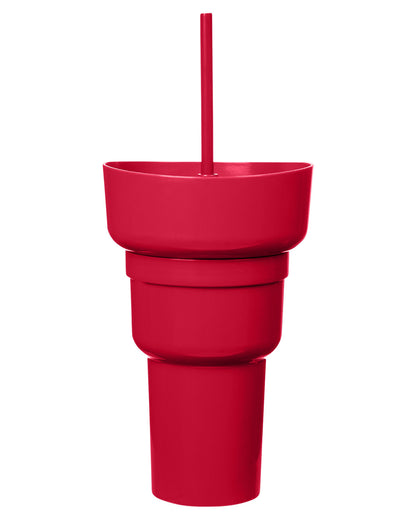 1L Recycled PP Stadium Tumbler with Snack Bowl