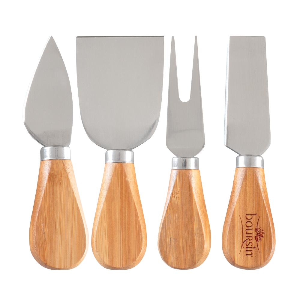 4- Piece Bamboo Cheese Tool Set