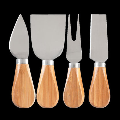 4- Piece Bamboo Cheese Tool Set