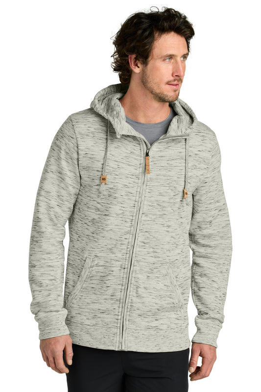 Front View of HiRsGSpcDy tentree Space Dye Fleece Full-Zip Hoodie TTCM4414  - M