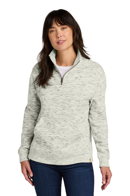 Front View of HiRsGSpcDy tentree Women's Space Dye Fleece 1/4-Zip TTCW6108  - XL