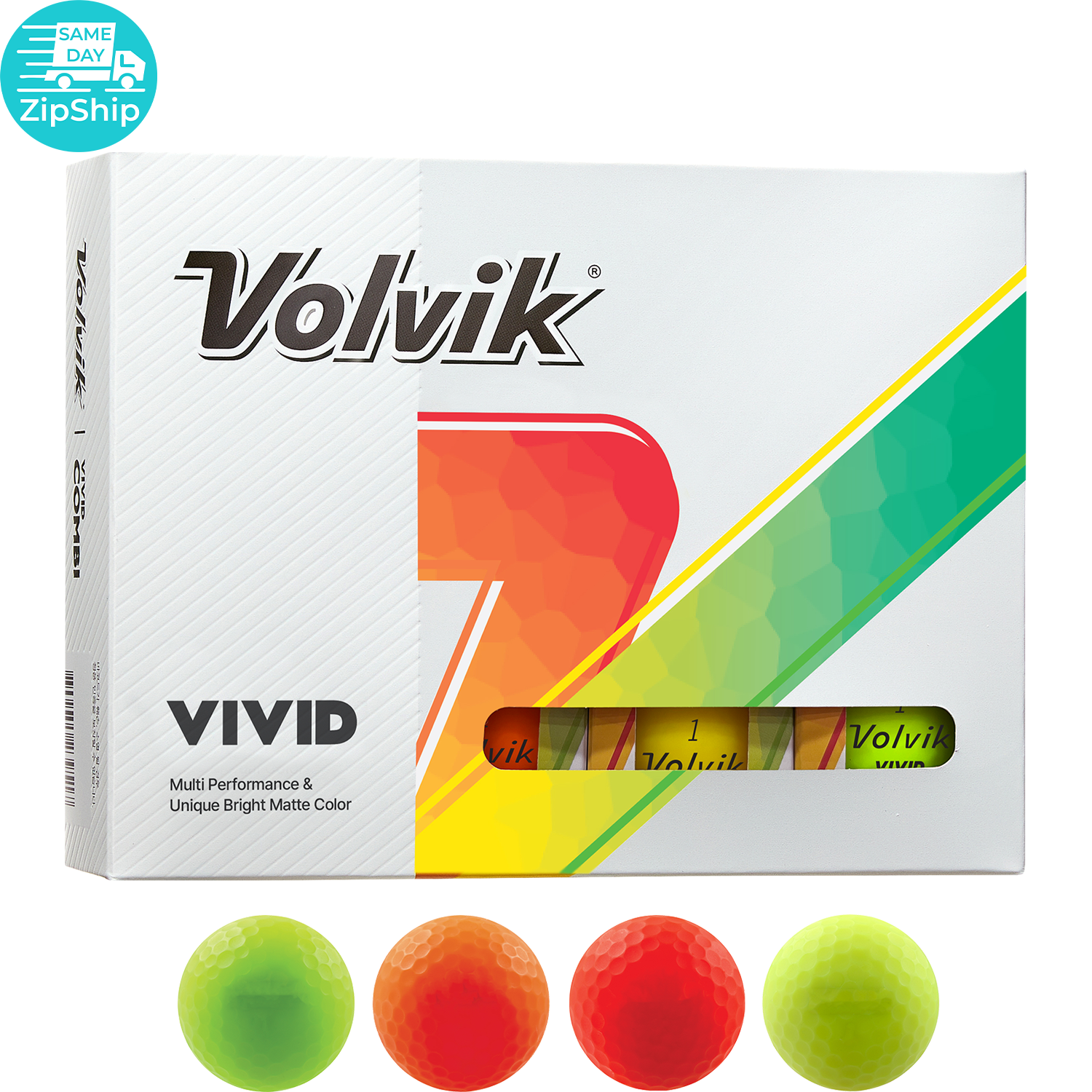 Green Volvik Vivid Golf Ball