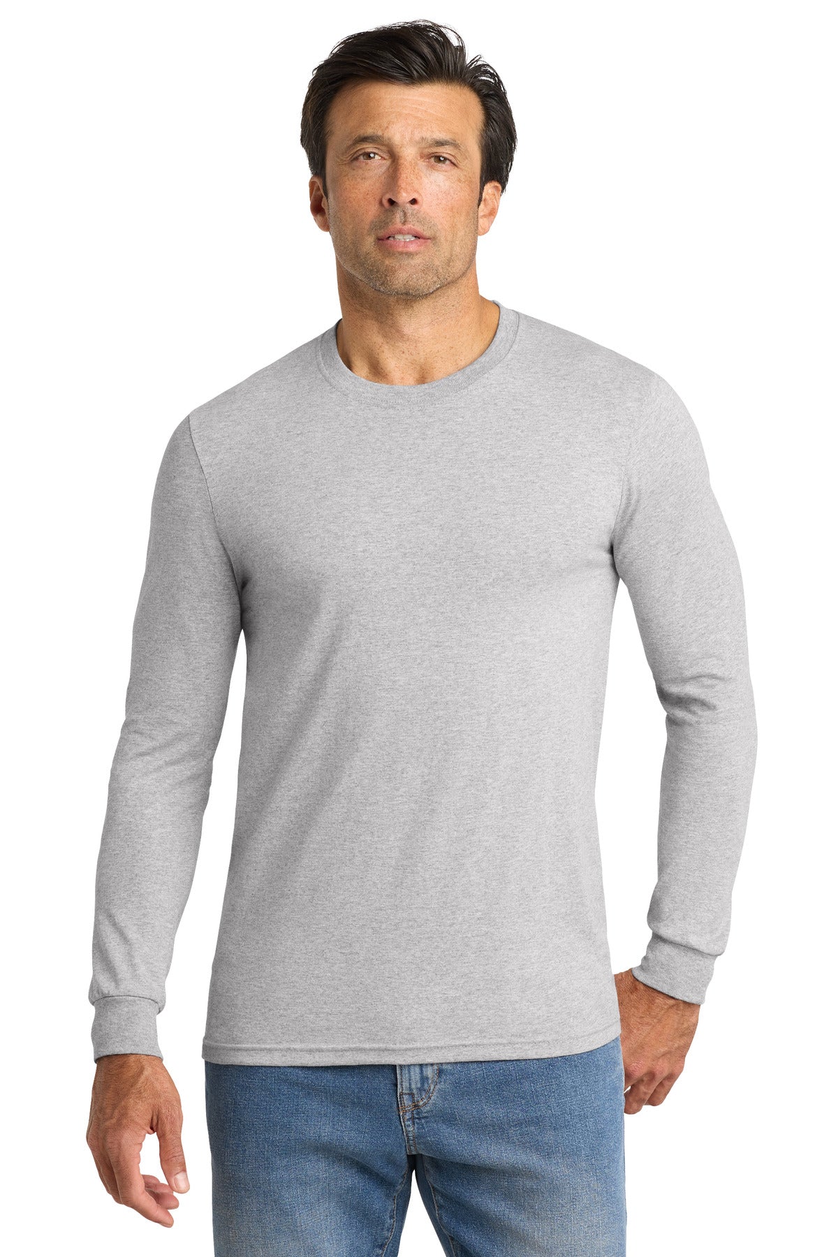 SanMar VL100LS_athleticheather_model_front.jpg