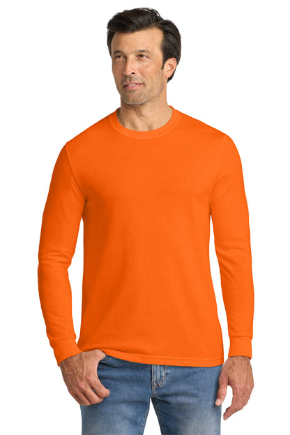 SanMar VL100LS_safetyorange_model_front.jpg