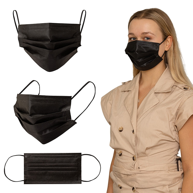 N/A Shield IV Box of 50pcs Black Disposable Face Masks