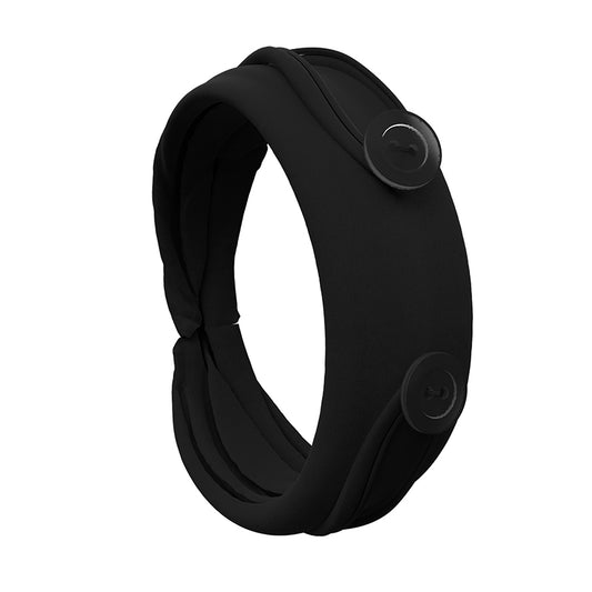 Black Handy Band 3-Layer Cotton Blend Face Mask