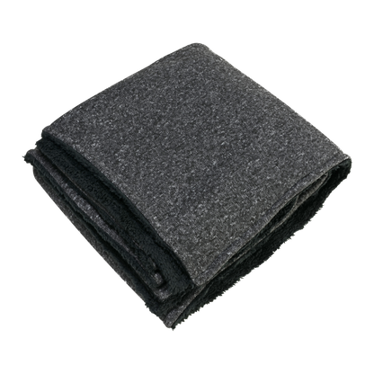 Sherpa-Backed Heathered Blanket