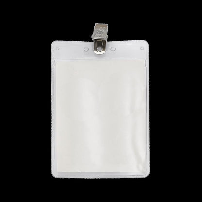 3" x 4" Blank Vertical Vinyl Pouch with Bulldog Clip