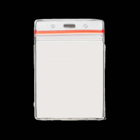 3 5/8" x 4 5/18" Printed Vertical Vinyl Pouch with Zipper