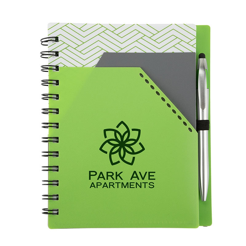 Trapezoid Junior Notebook w/  Stylus Pen