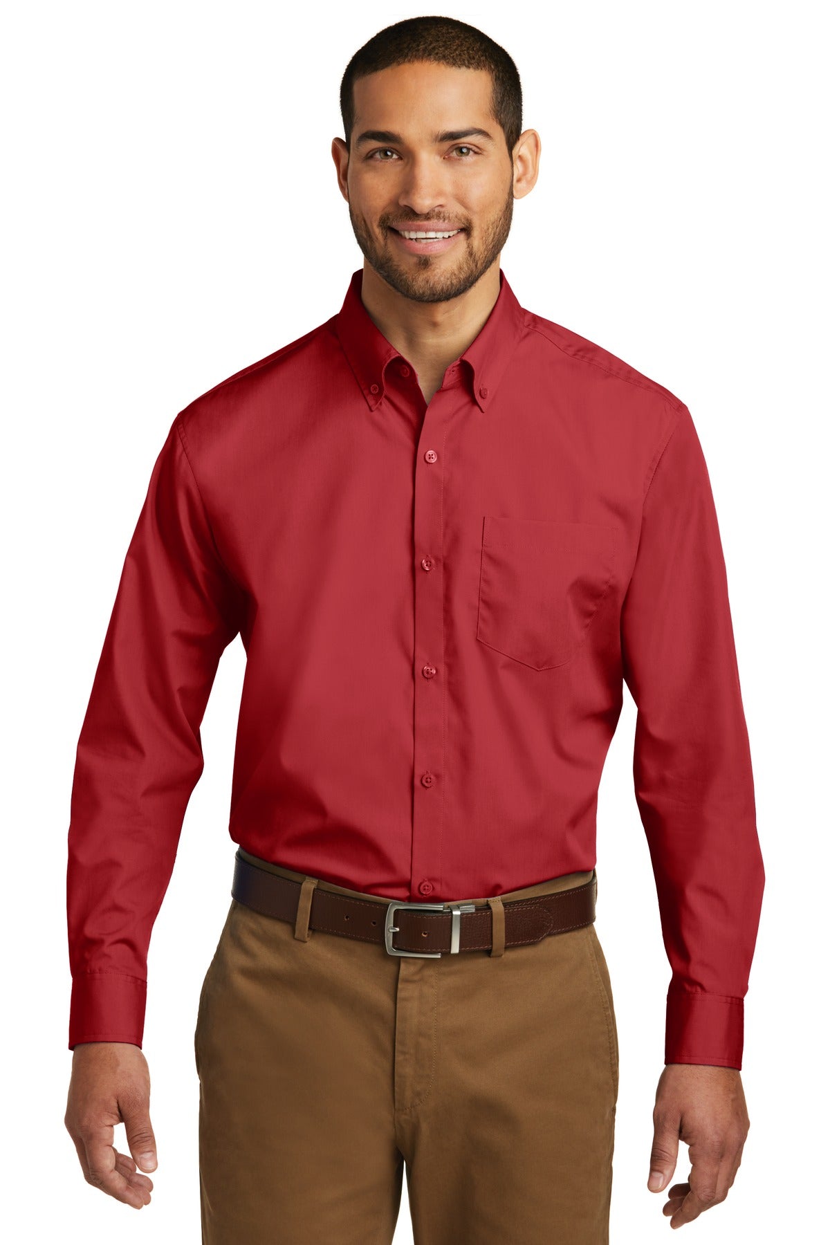 SanMar W100_richred_model_front_072017.jpg