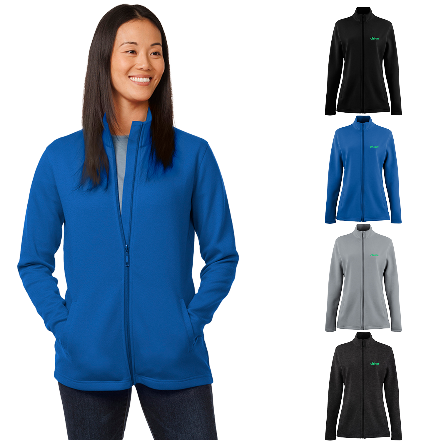 Black Omni Apparatech Women's Full Zip Fleece  - Extra Small