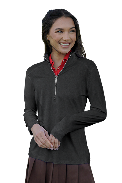 Black Women's Leaderboard 1/2 Zip  - S