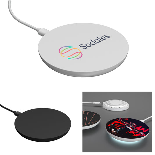 BLACK 15W Wireless Charger With LED Light
