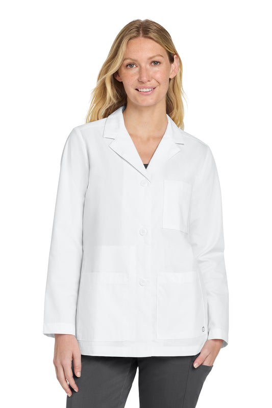 Front View of White Wink Women's Consultation Lab Coat WW4072  - 2XS