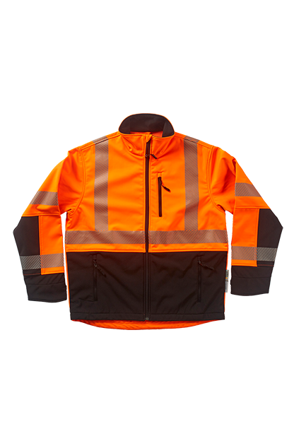 Orange Xtreme-Flex™ Soft Shell No Hood Jacket  - S