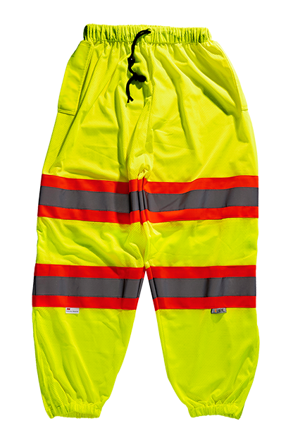Yellow Xtreme Visibility Value Class E Contrast Stripe Pant  - S
