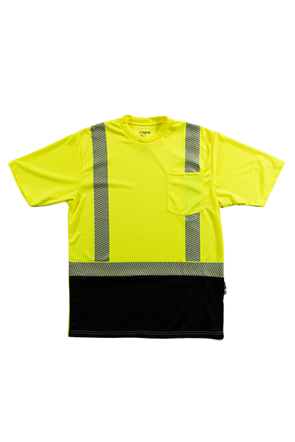 Black Xtreme-Flex Class 2 Short Sleeve Segmented Trim T-Shirt  - S