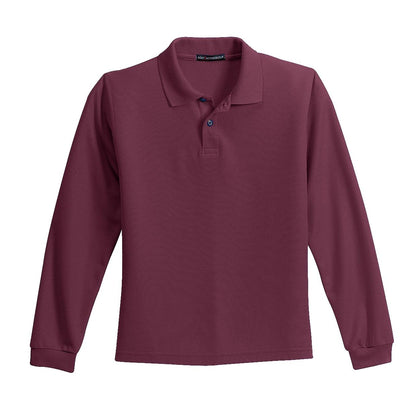 Port Authority Youth Long Sleeve Silk Touch Polo. Y500LS