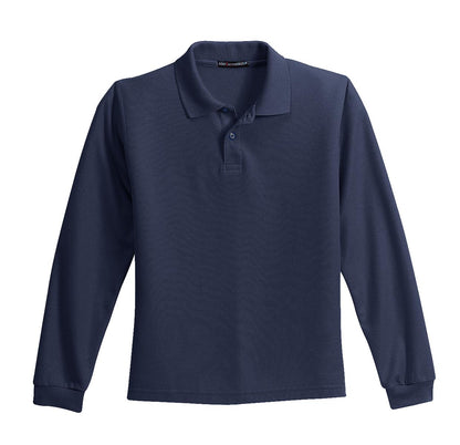 Port Authority Youth Long Sleeve Silk Touch Polo. Y500LS