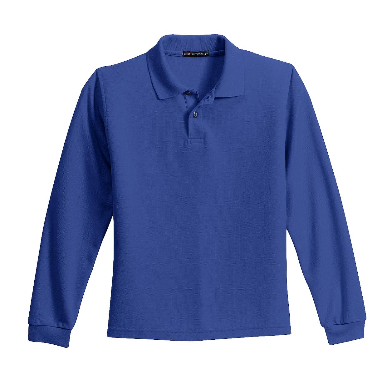 Port Authority Youth Long Sleeve Silk Touch Polo. Y500LS
