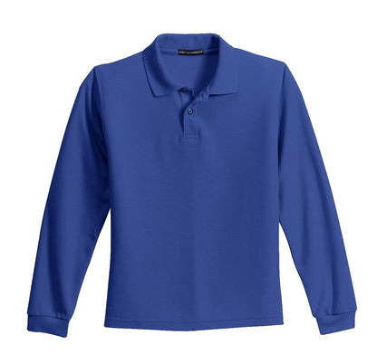 Port Authority Youth Long Sleeve Silk Touch Polo. Y500LS